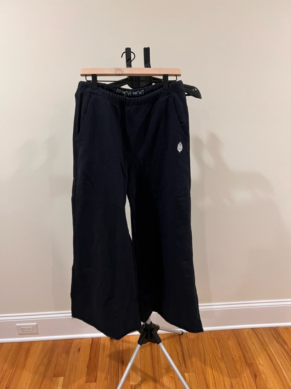 Free People For the Win Wide-Leg Black Lounge Pants - Picture 4 of 5